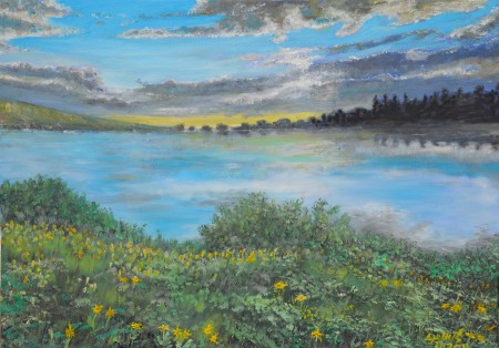 SOUMRAK olej na plátně 70x50 (olej na plátně) v soukromé sbírce